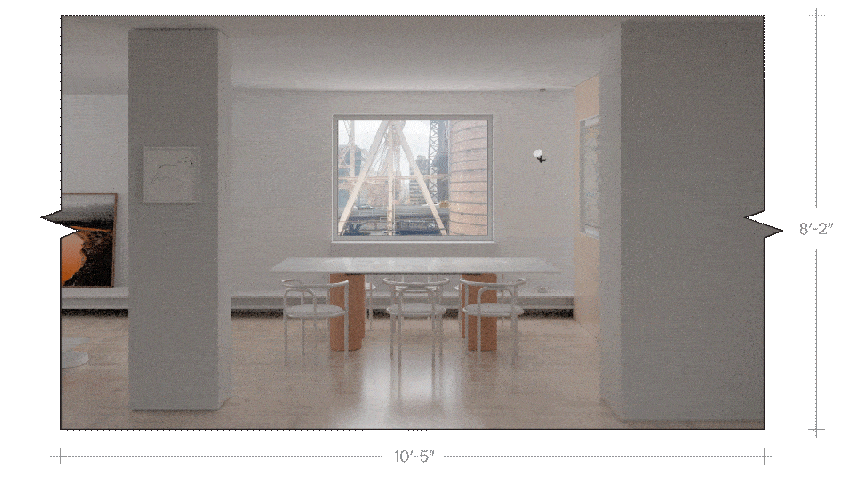 Apartment in Sutton Place dining room render